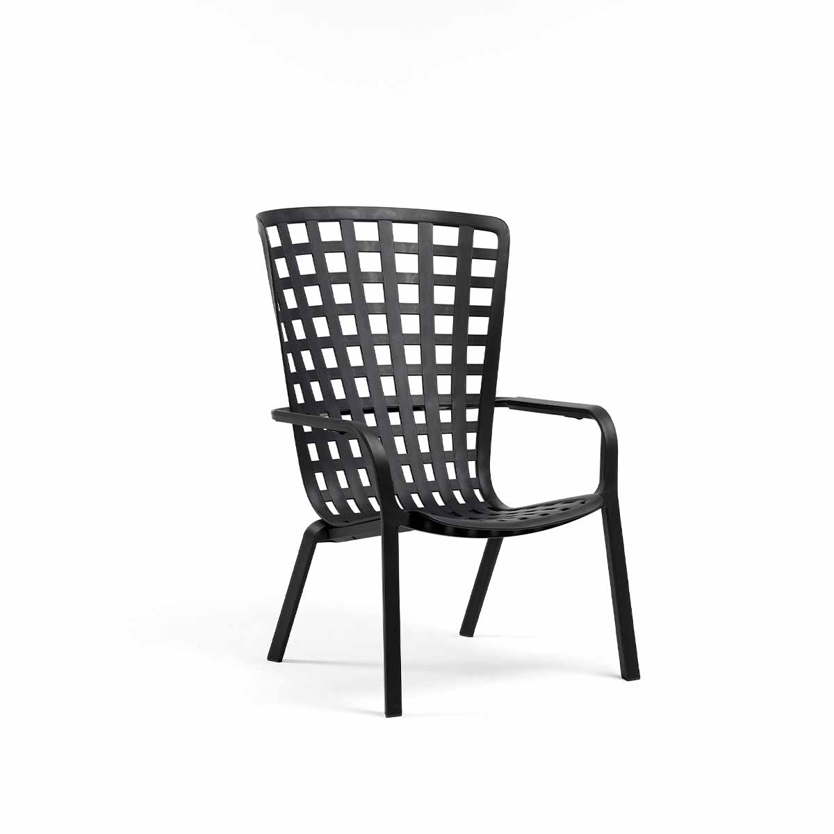 Outdoor Armlehnenstuhl FOLIO - anthracite - Stuhl Kunststoff