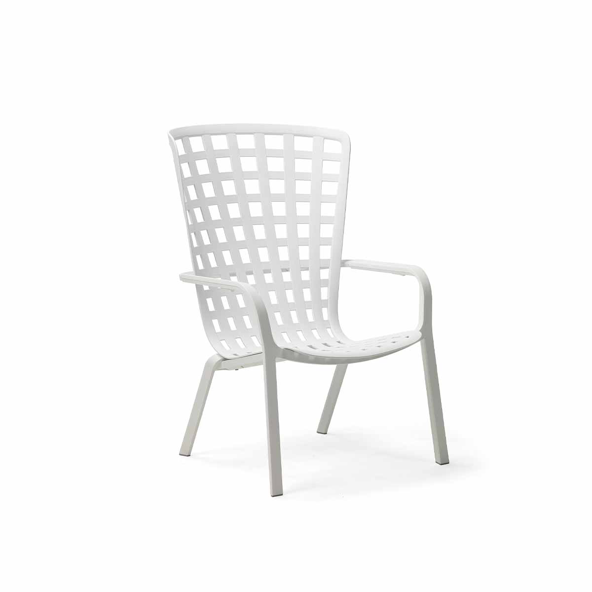 Outdoor Armlehnenstuhl FOLIO - bianco - Stuhl Kunststoff