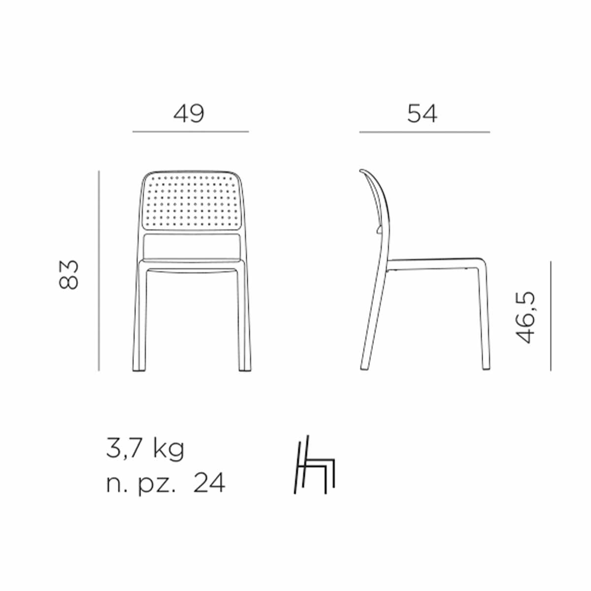 Outdoor Stuhl BORA BISTROT - Gartenstuhl