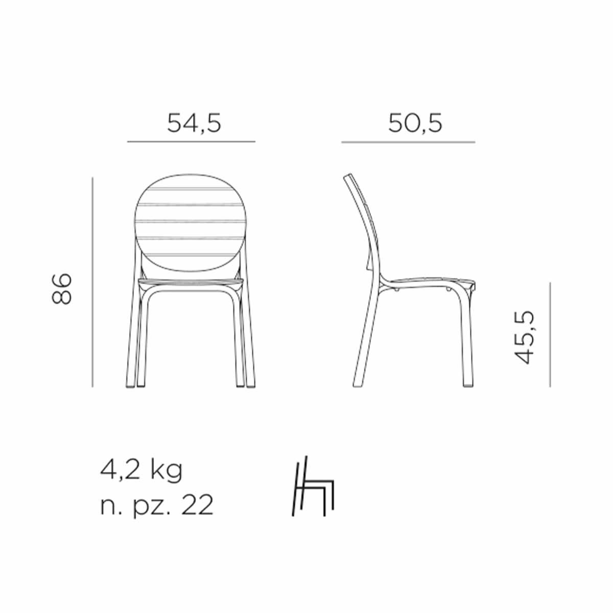 Outdoor Stuhl ERICA - Gartenstuhl