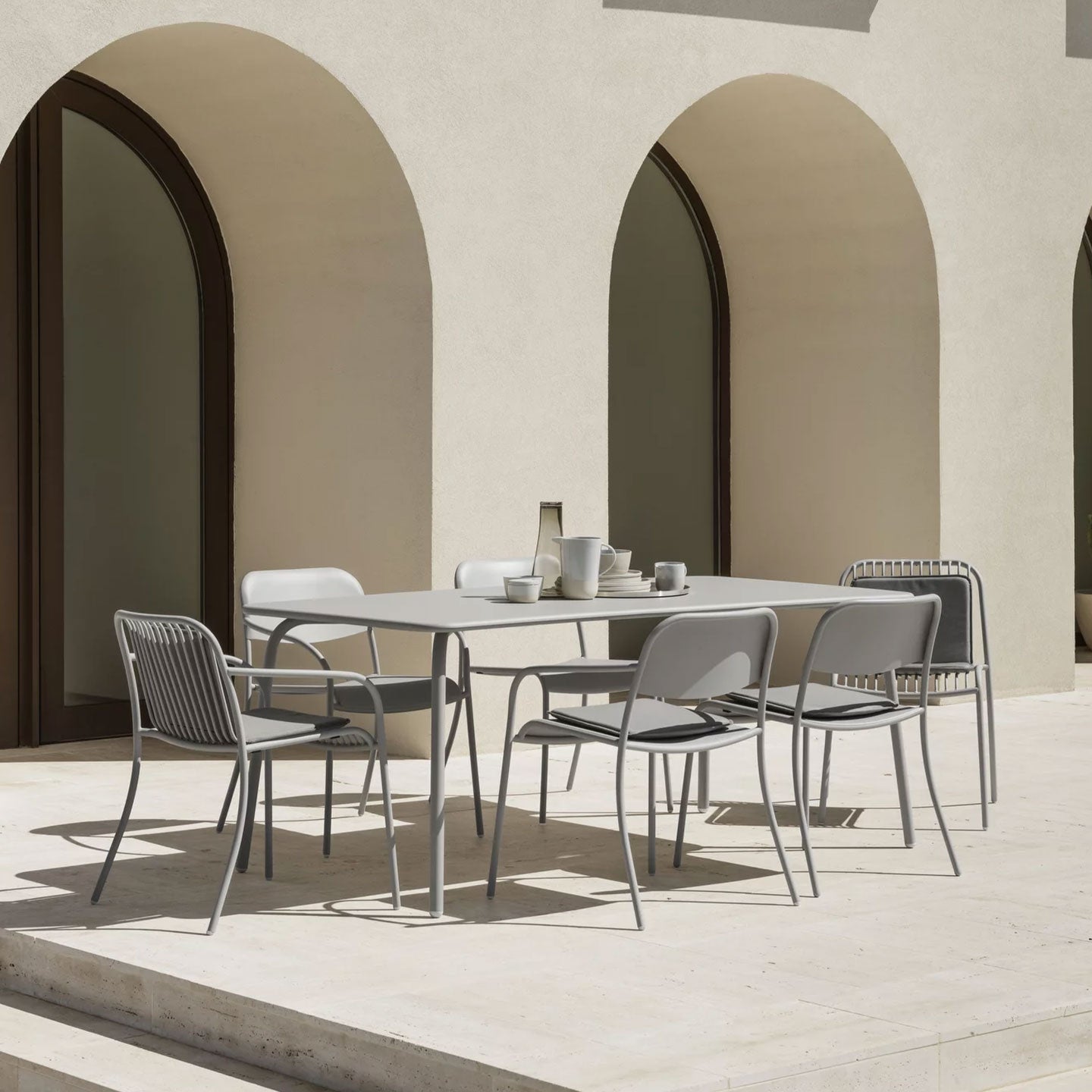 Outdoor Stuhl YUA in Stahl - Stuhl Stahl