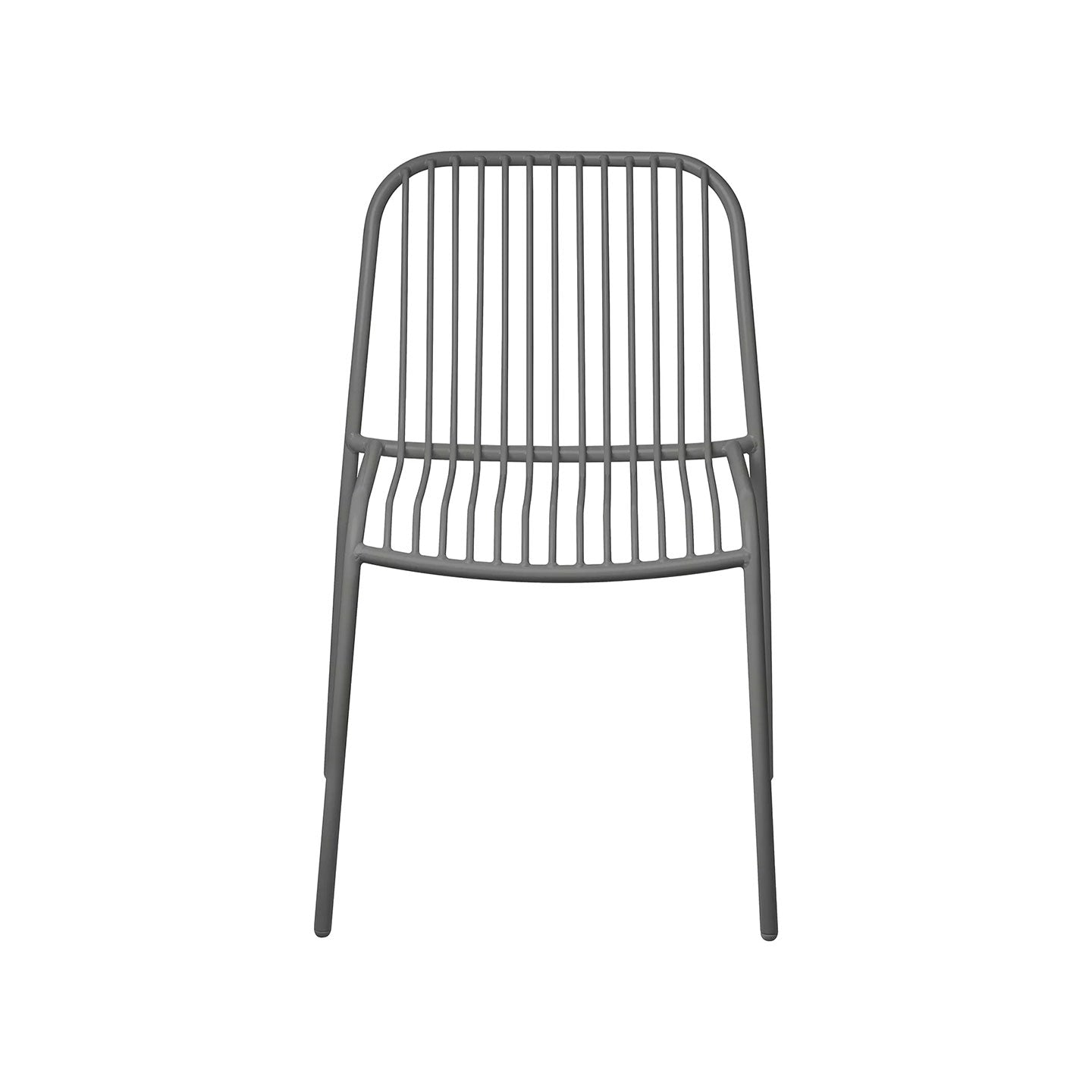 Outdoor Stuhl YUA WIRE in Stahl - granite grey / Stuhl ohne Armlehnen - Stuhl Stahl