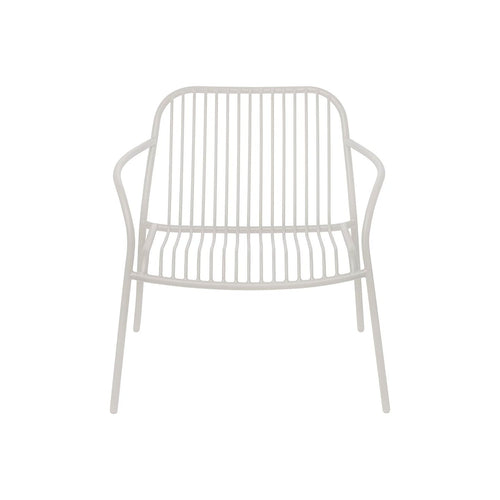 Bild 1 in Galerieansicht laden. Outdoor Stuhl YUA WIRE in Stahl - silk grey / Loungesessel mit Armlehnen - Stuhl Stahl