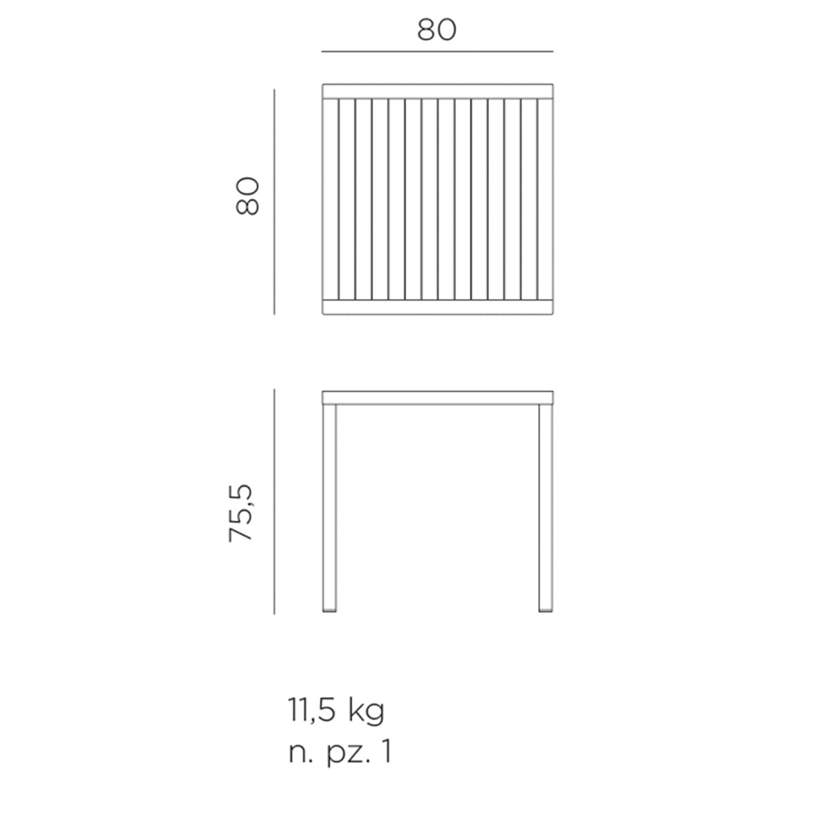 Outdoor Tisch CUBE - Gartentisch