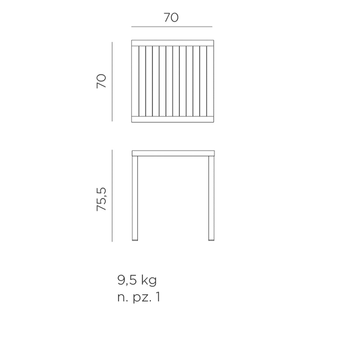 Outdoor Tisch CUBE - Gartentisch