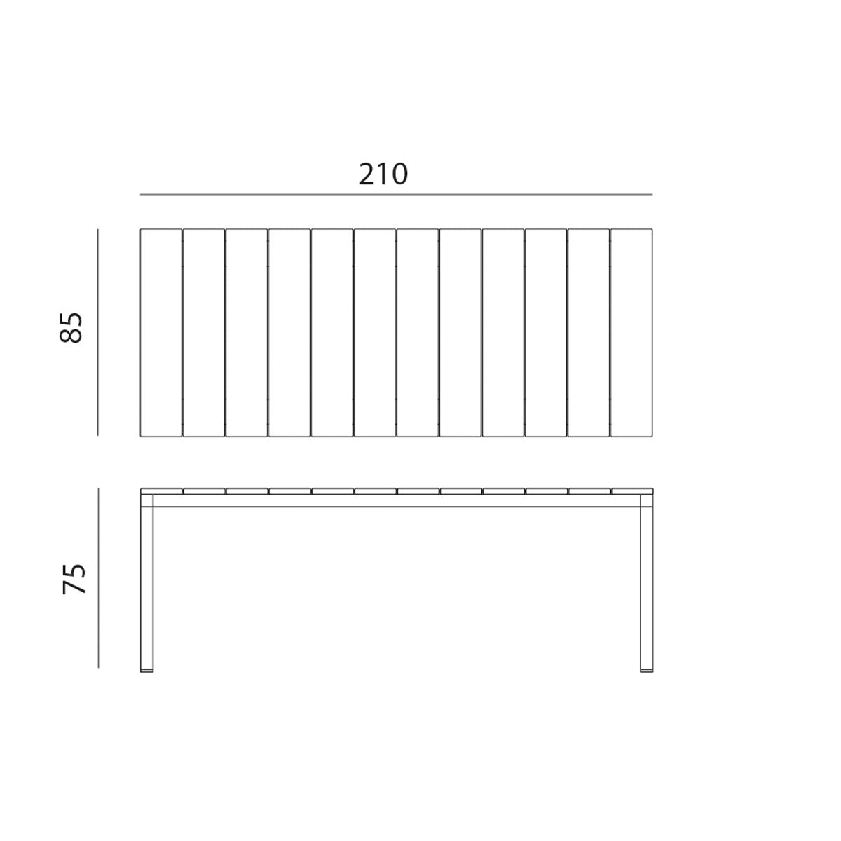 Outdoor Tisch RIO ALU 210 FIX