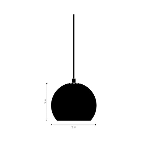 Bild 1 in Galerieansicht laden. Pendellampe BALL Ø 18cm schwarz chrom - Pendellampe