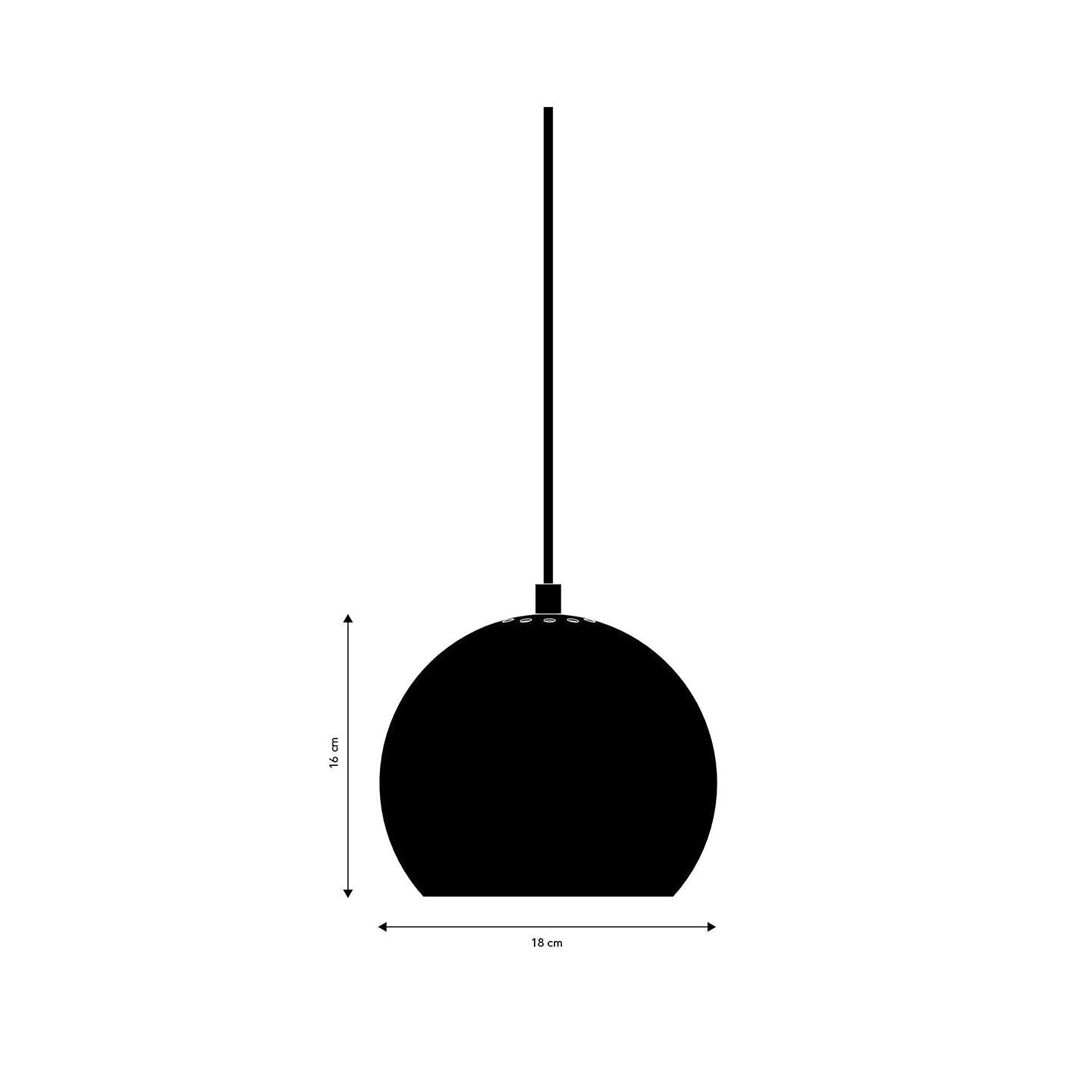 Pendellampe BALL ø18cm matt grey - Pendellampe