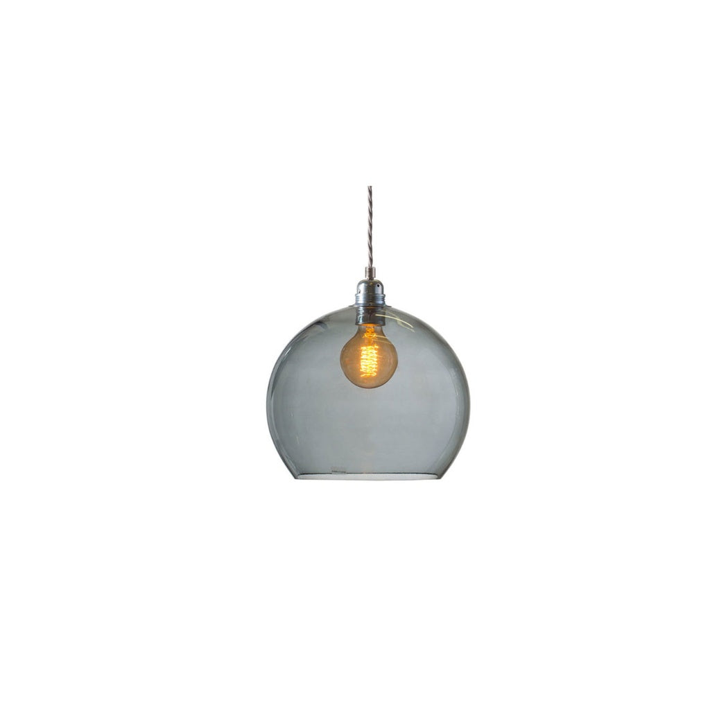 Pendellampe Ø28cm ROWAN Glas - smoked grey - Pendelleuchten