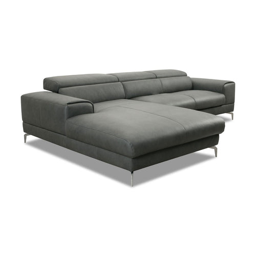 Bild 1 in Galerieansicht laden. Piedroo 21106 in Leder Z69 anthrazit vorstehend links - Ecksofa Leder