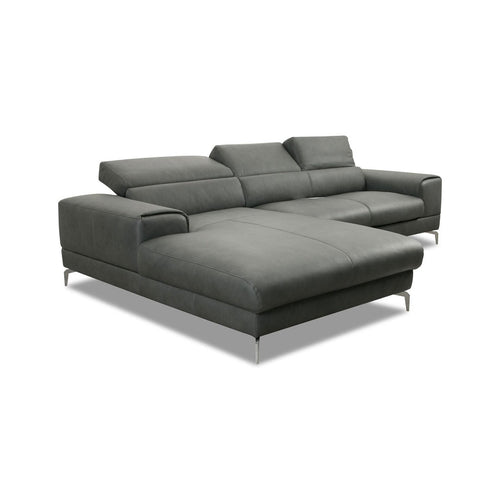 Bild 1 in Galerieansicht laden. Piedroo 21106 in Leder Z69 anthrazit vorstehend links - Ecksofa Leder