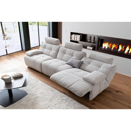 Bild 1 in Galerieansicht laden. Polstergarnitur Belviano in Stoff Puente hellgrau - Sofa Stoff