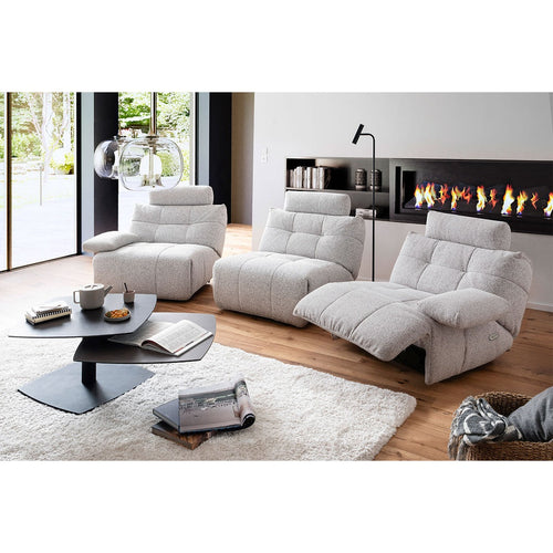 Bild 1 in Galerieansicht laden. Polstergarnitur Belviano in Stoff Puente hellgrau - Sofa Stoff