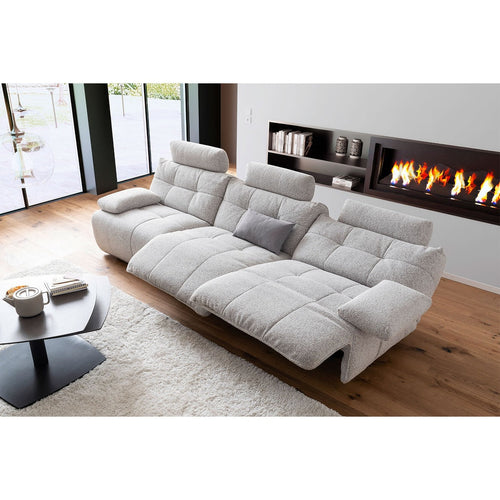 Bild 1 in Galerieansicht laden. Polstergarnitur Belviano in Stoff Puente hellgrau - Sofa Stoff