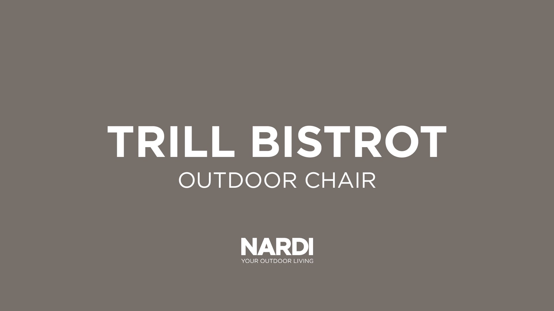 Video laden: Outdoor Stuhl TRILL BISTROT