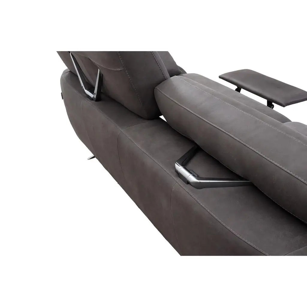 Regal_E 3-Sitzer Sofa in Leder Nouveau slate grey - Sitzdesign