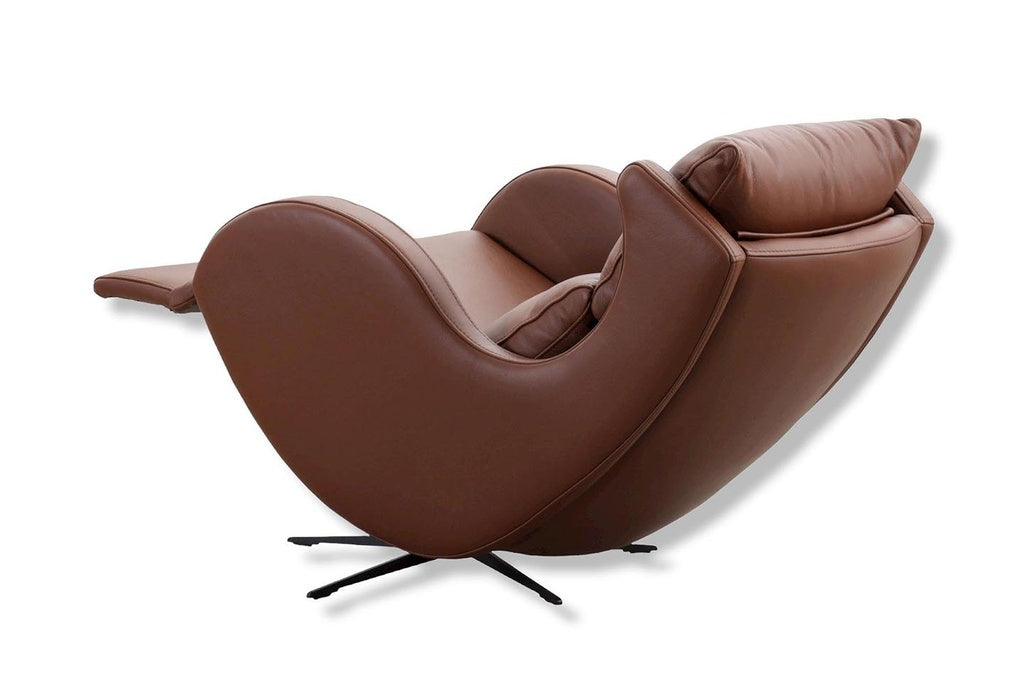 Relaxsessel Lenny Relax in Leder Dalmata braun - Relaxsessel Leder