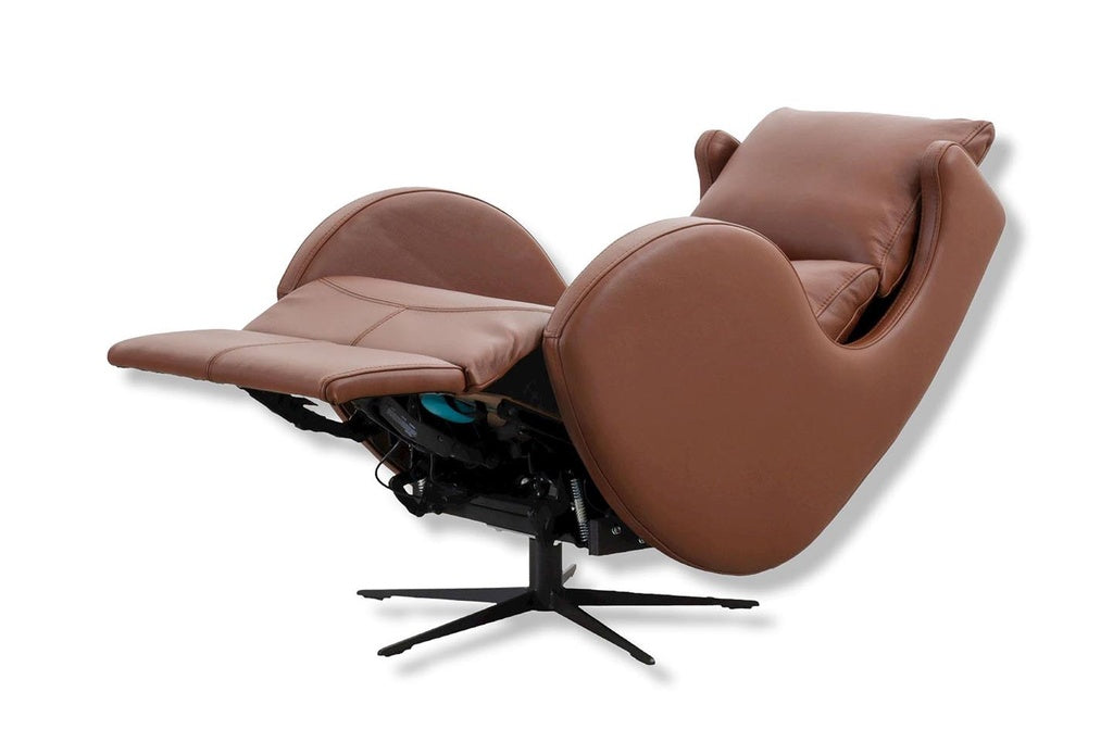 Relaxsessel Lenny Relax in Leder Dalmata braun - Relaxsessel Leder