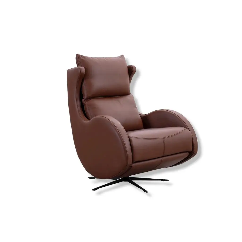 Relaxsessel Lenny Relax in Leder Dalmata braun - Relaxsessel Leder