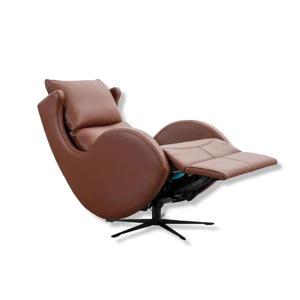 Relaxsessel Lenny Relax in Leder Dalmata braun - Relaxsessel Leder
