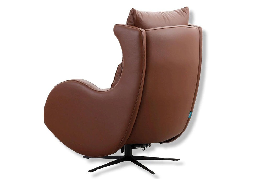 Relaxsessel Lenny Relax in Leder Dalmata braun - Relaxsessel Leder