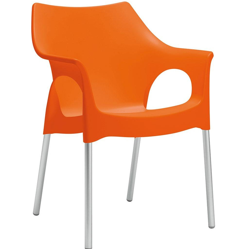Stuhl Ola 4er Set - Orange - Stuhl Kunststoff