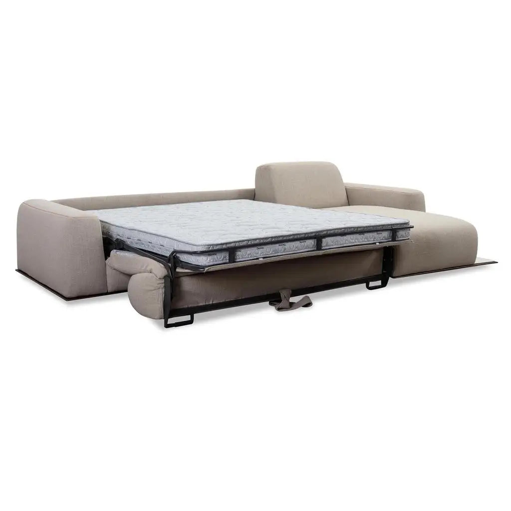 Schlafsofa Fox in Stoff Kavir beige - Schlafsofa Stoff
