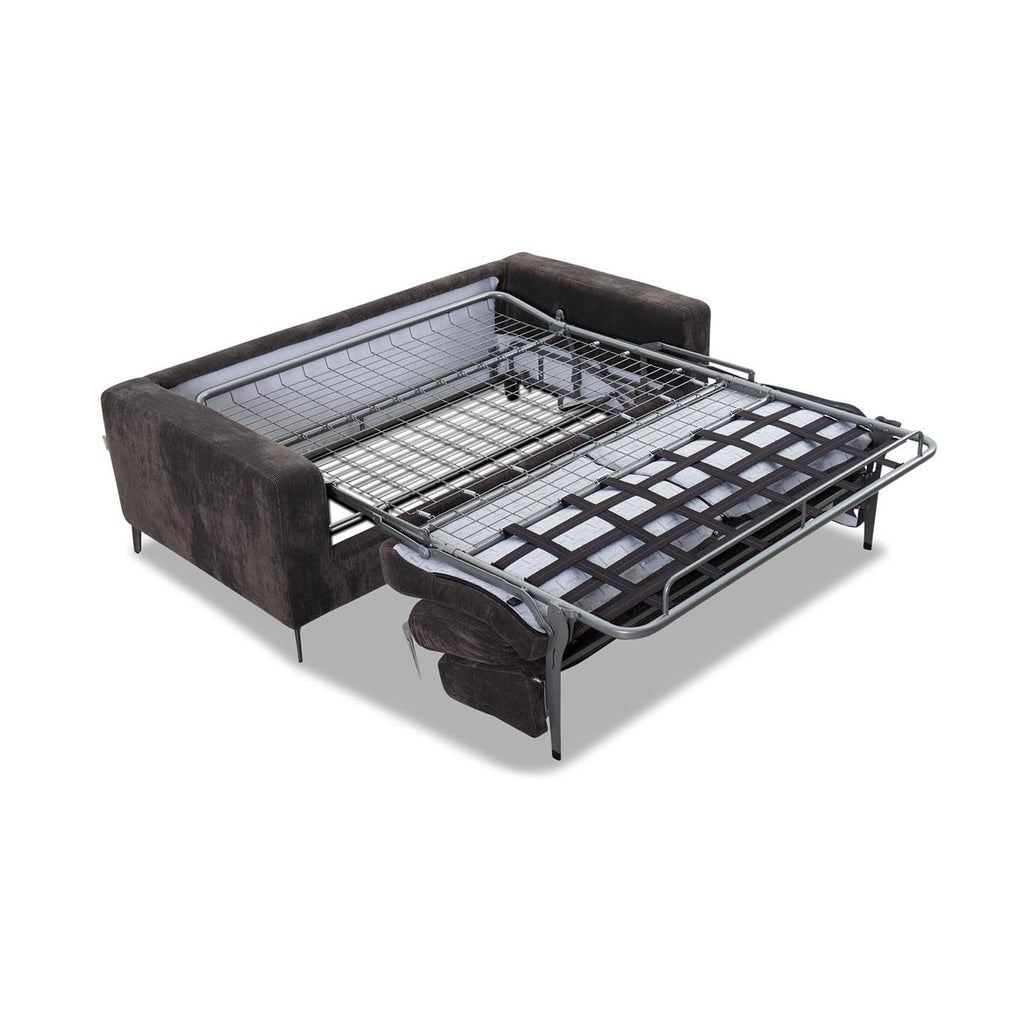 Schlafsofa Lisbona in Stoff Floki dunkelbraun - Schlafsofa Stoff