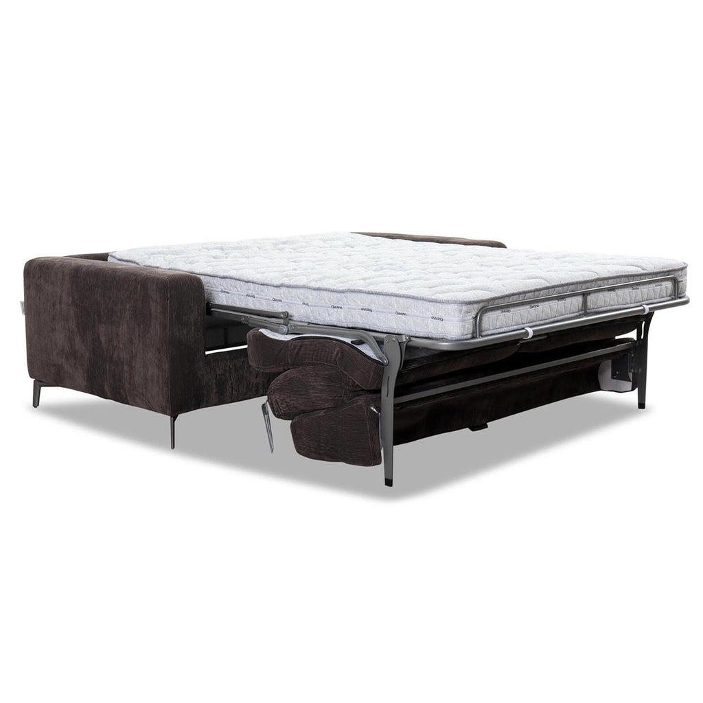 Schlafsofa Lisbona in Stoff Floki dunkelbraun - Schlafsofa Stoff