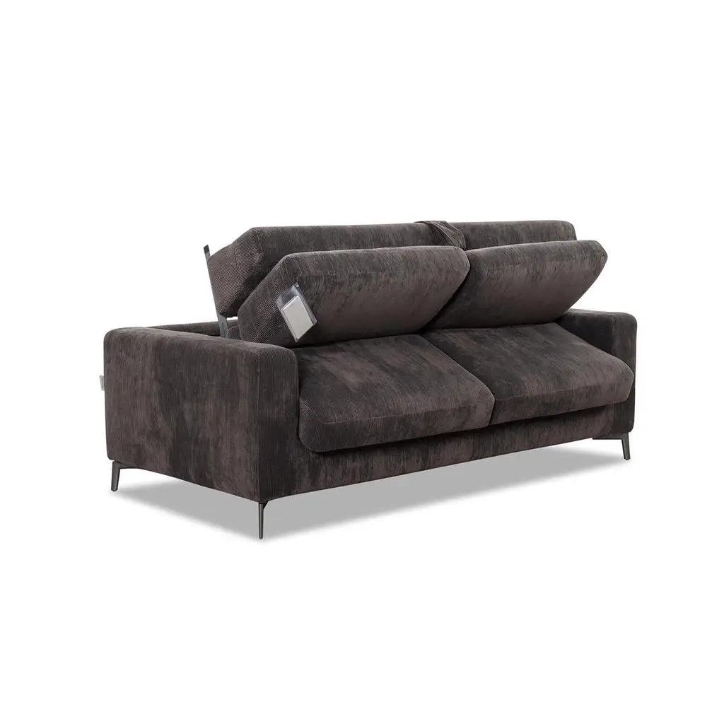 Schlafsofa Lisbona in Stoff Floki dunkelbraun - Schlafsofa Stoff