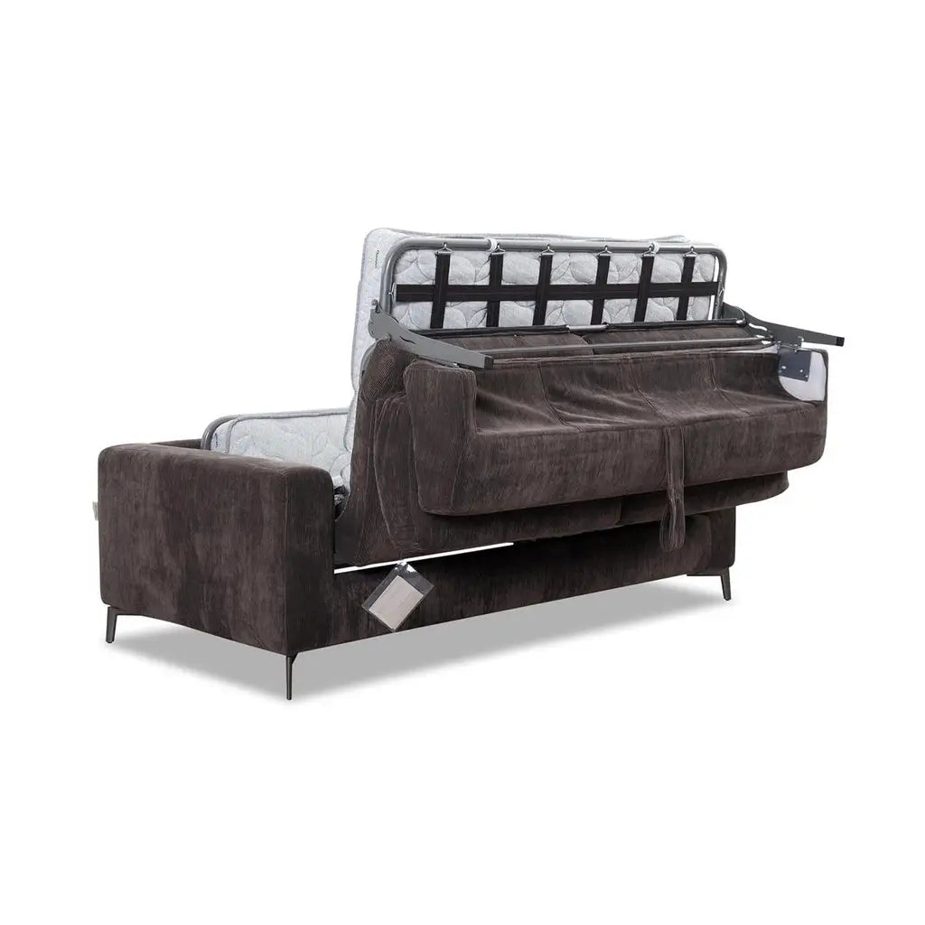 Schlafsofa Lisbona in Stoff Floki dunkelbraun - Schlafsofa Stoff