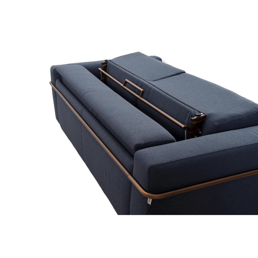 Schlafsofa MARTINROC in Stoff Venice blau - Schlafsofa Stoff