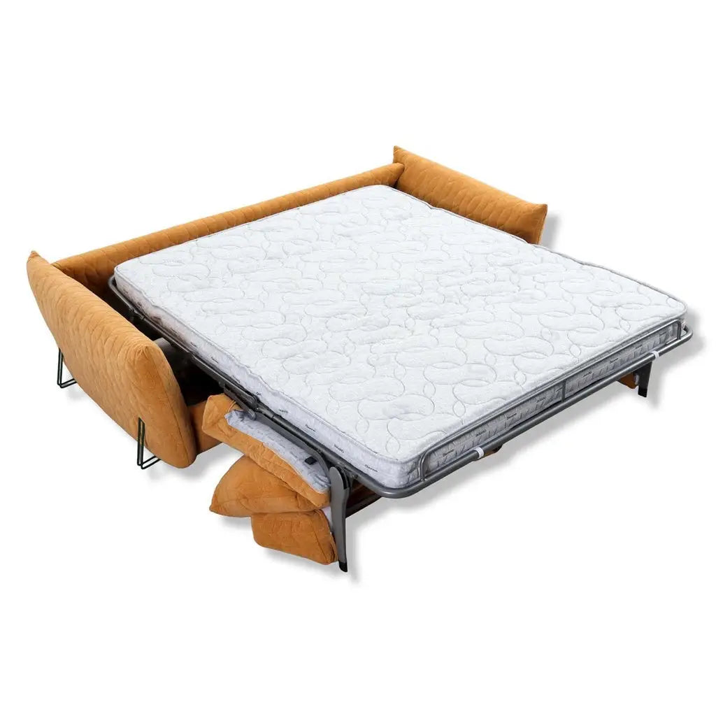 Schlafsofa Smooth in Stoff Nuvole orangebraun - Schlafsofa Stoff