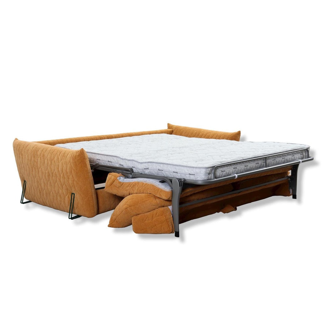 Schlafsofa Smooth in Stoff Nuvole orangebraun - Schlafsofa Stoff