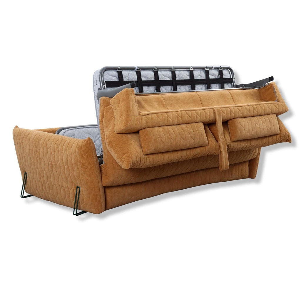 Schlafsofa Smooth in Stoff Nuvole orangebraun - Schlafsofa Stoff