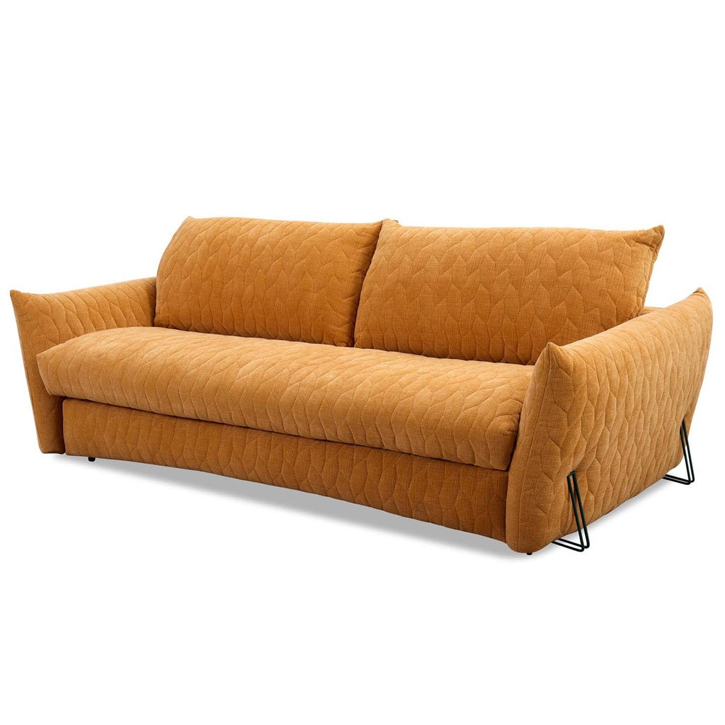 Schlafsofa Smooth in Stoff Nuvole orangebraun - Schlafsofa Stoff