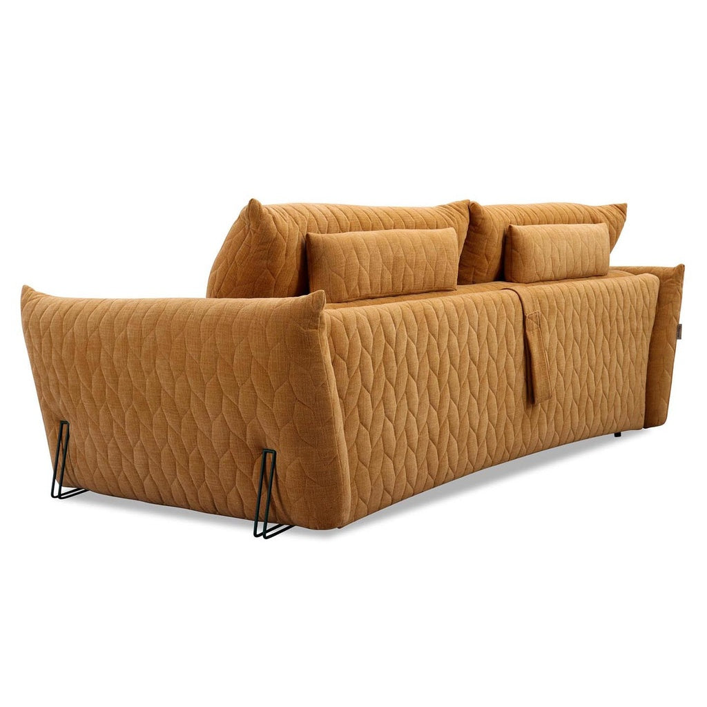 Schlafsofa Smooth in Stoff Nuvole orangebraun - Schlafsofa Stoff