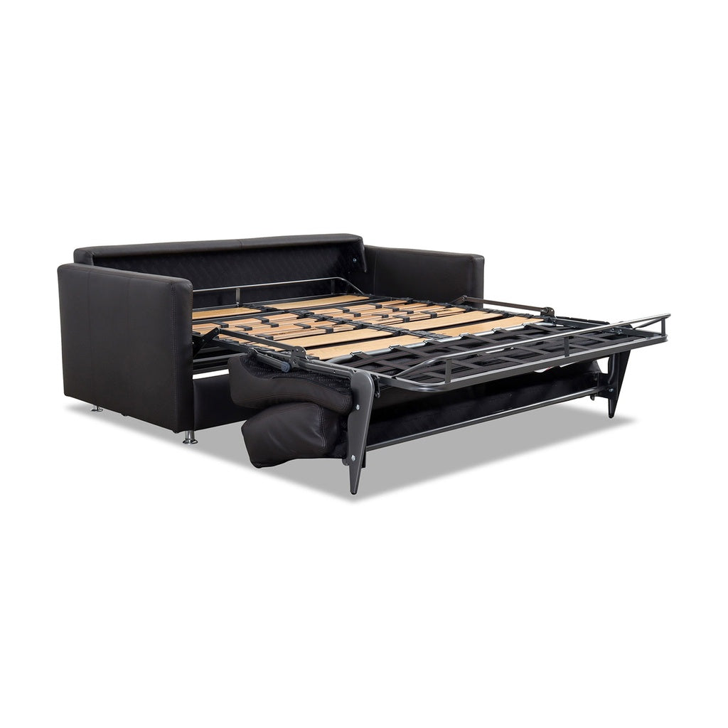 Schlafsofa SOGNARE LF140cm in Leder Semalin marron - Schlafsofa Leder