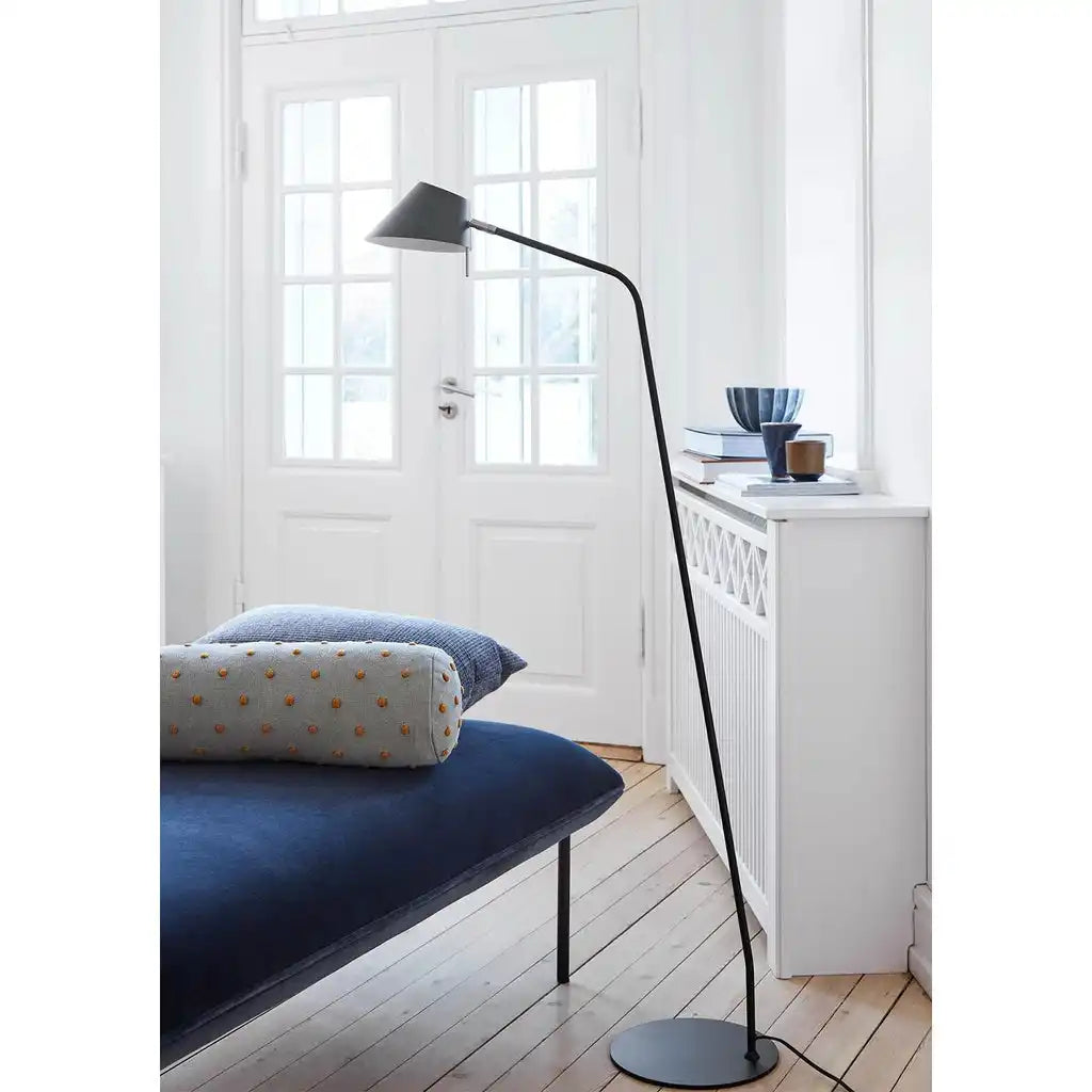 Stehlampe OFFICE Ø 18cm matt black - Stehleuchten