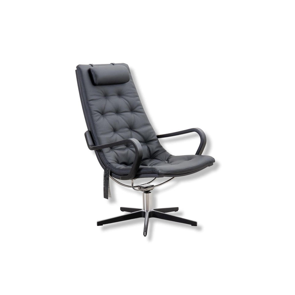 Sessel Life in Leder Naturelle schwarz - Relaxsessel Leder