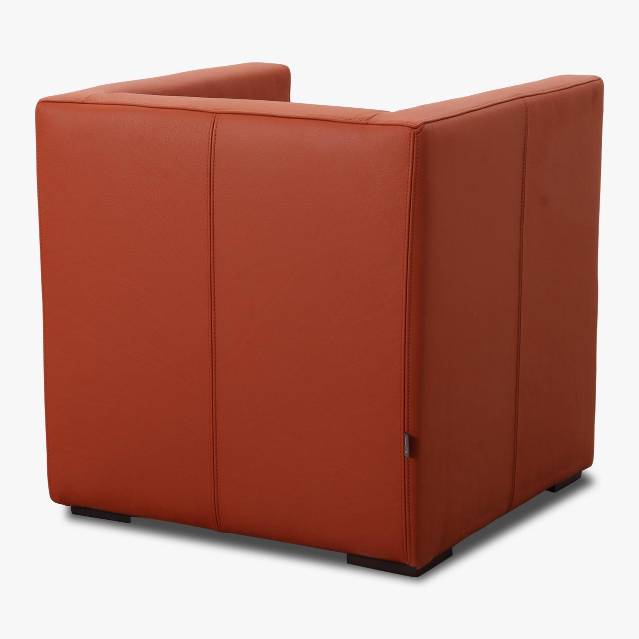 Sessel LINO in Leder Toledo orange - Sessel Leder