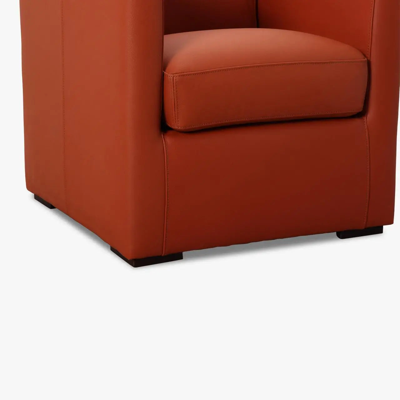 Sessel LINO in Leder Toledo orange - Sessel Leder