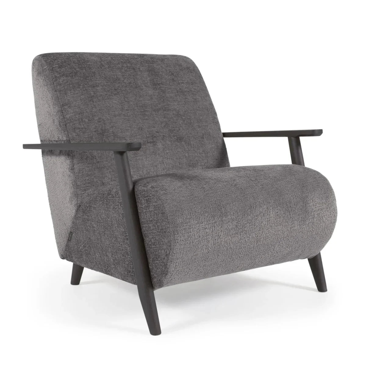 Sessel Marthan in Samtgrau - Sessel Stoff
