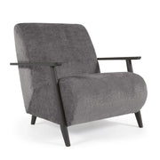 Sessel Marthan in Samtgrau - Sessel Stoff