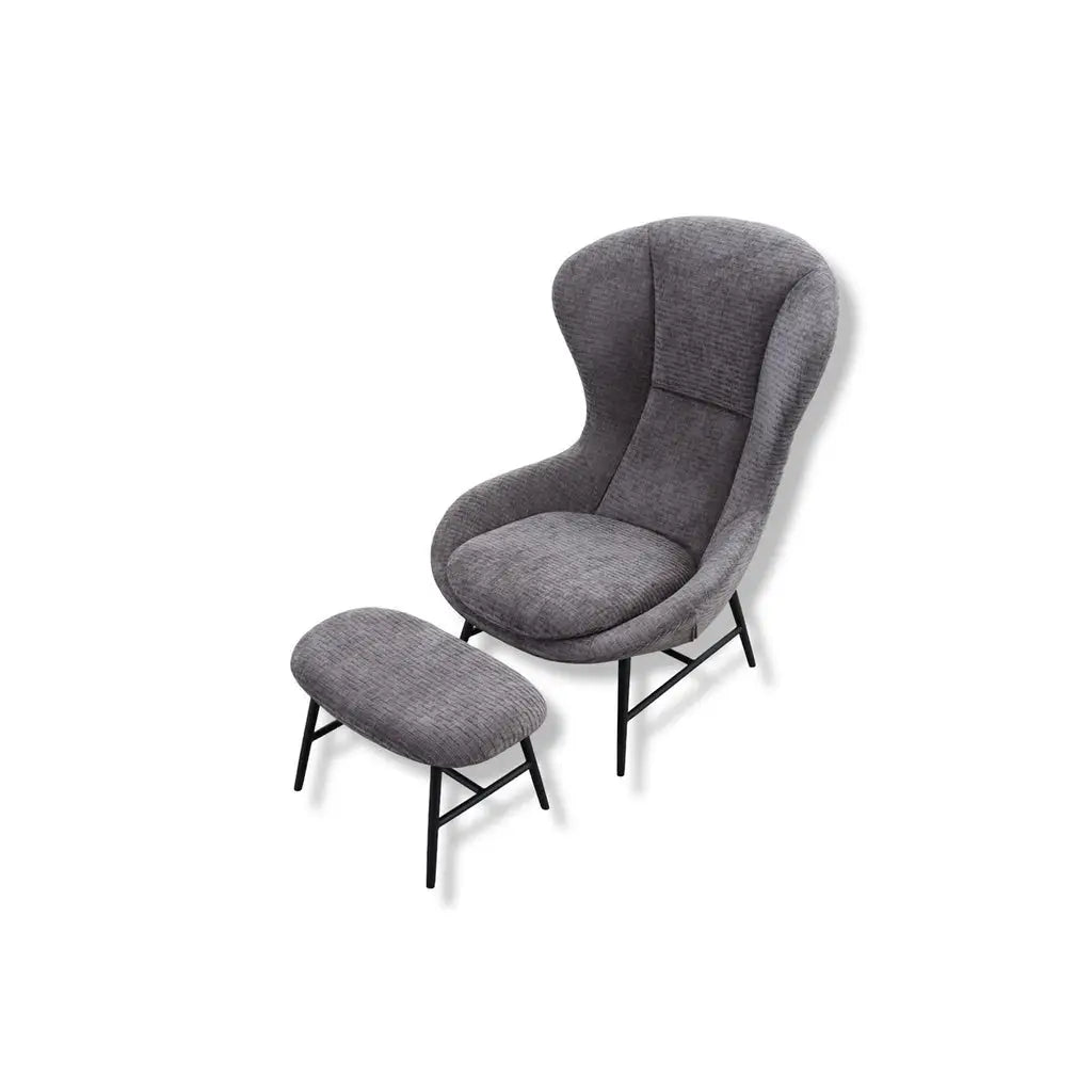 Sessel QUEEN in Stoff Taranto grau - Sessel Stoff