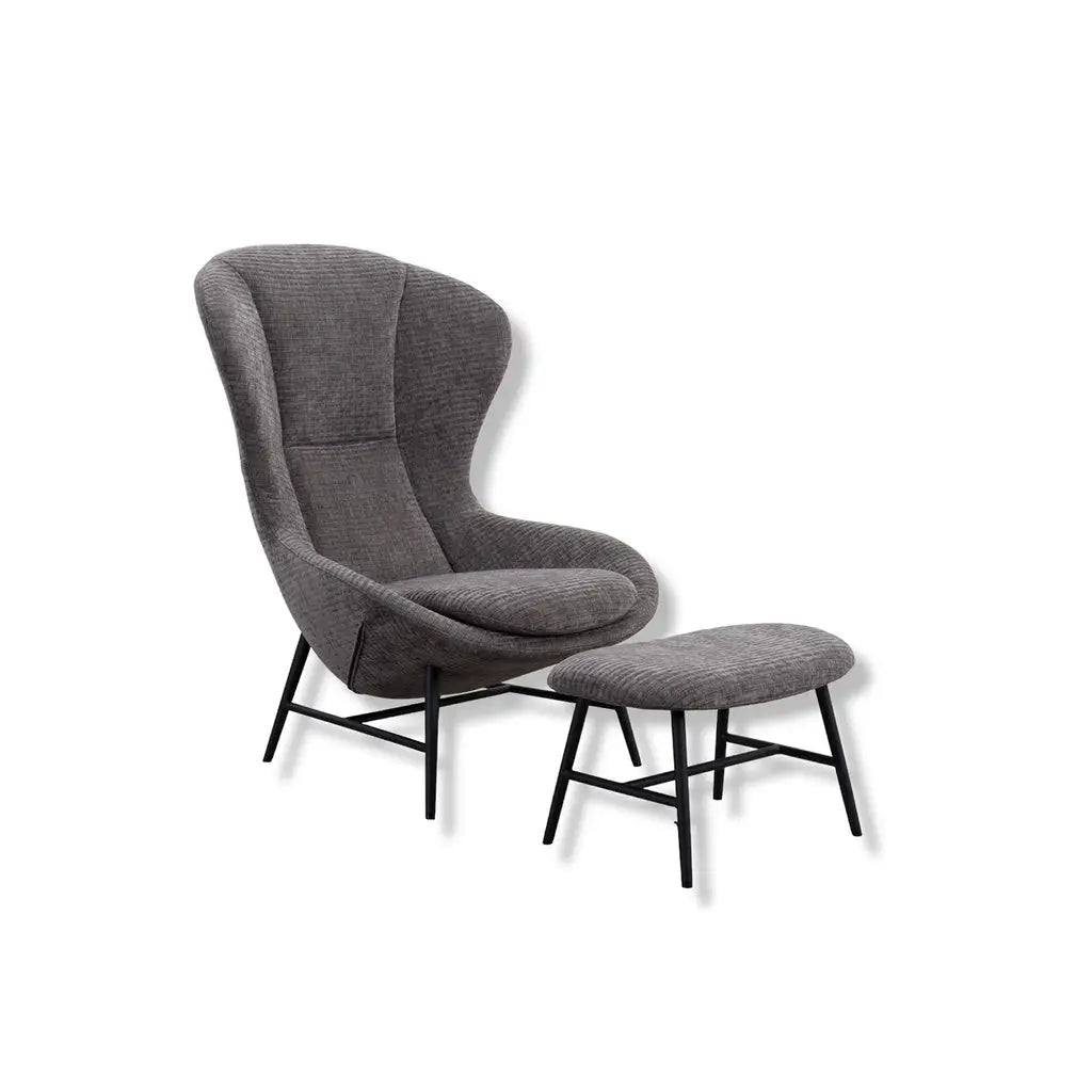 Sessel QUEEN in Stoff Taranto grau - Sessel Stoff