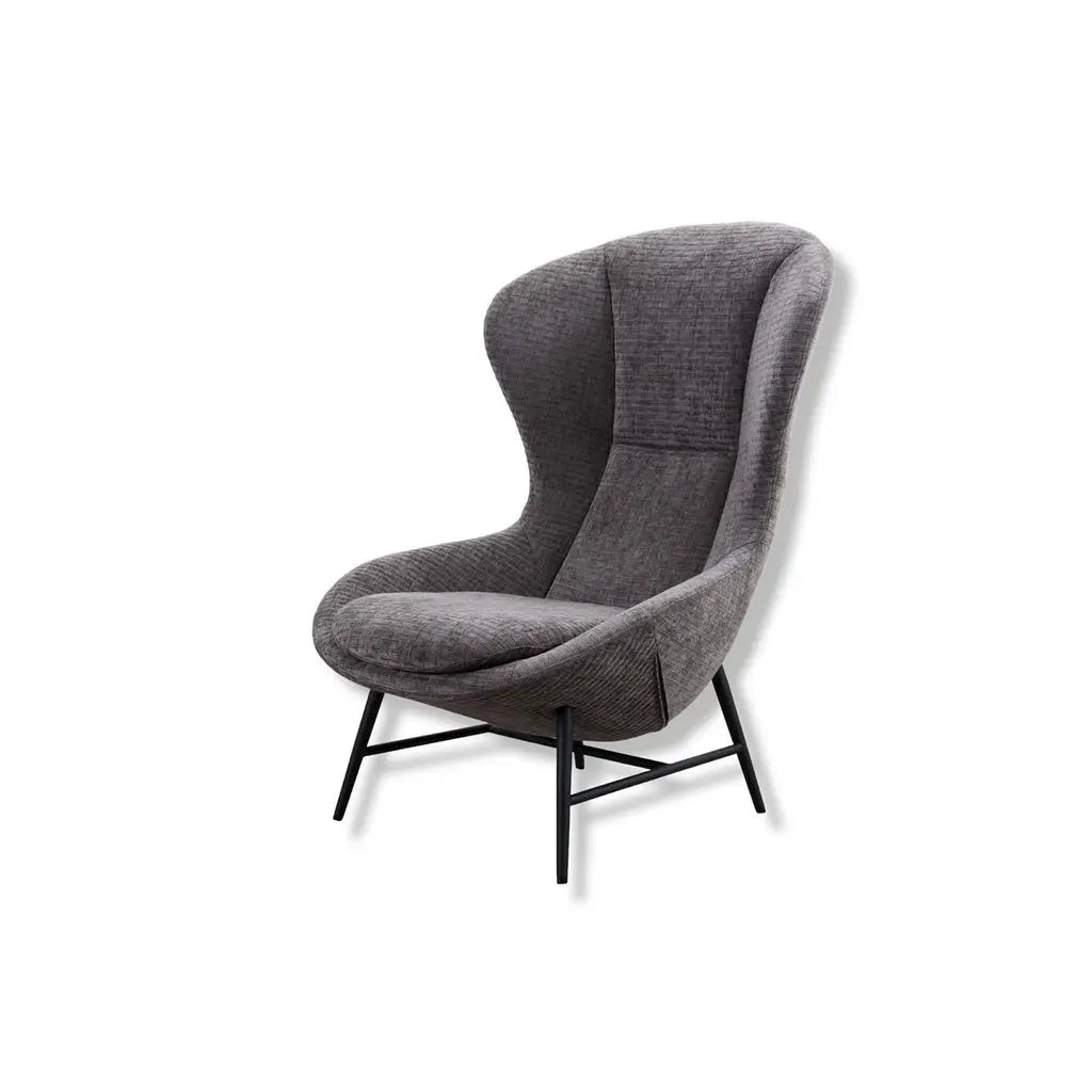 Sessel QUEEN in Stoff Taranto grau - Sessel Stoff