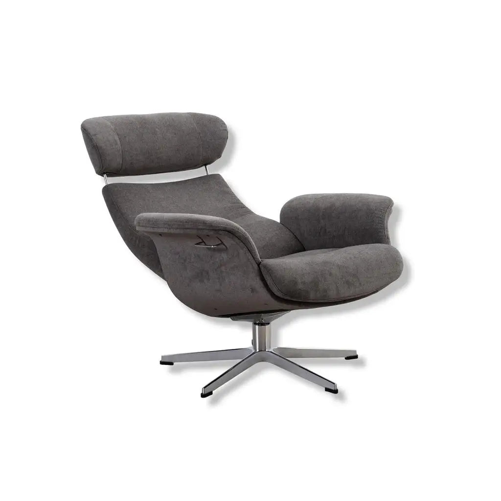Sessel Time Out in Stoff Velvety mole - Relaxsessel Stoff