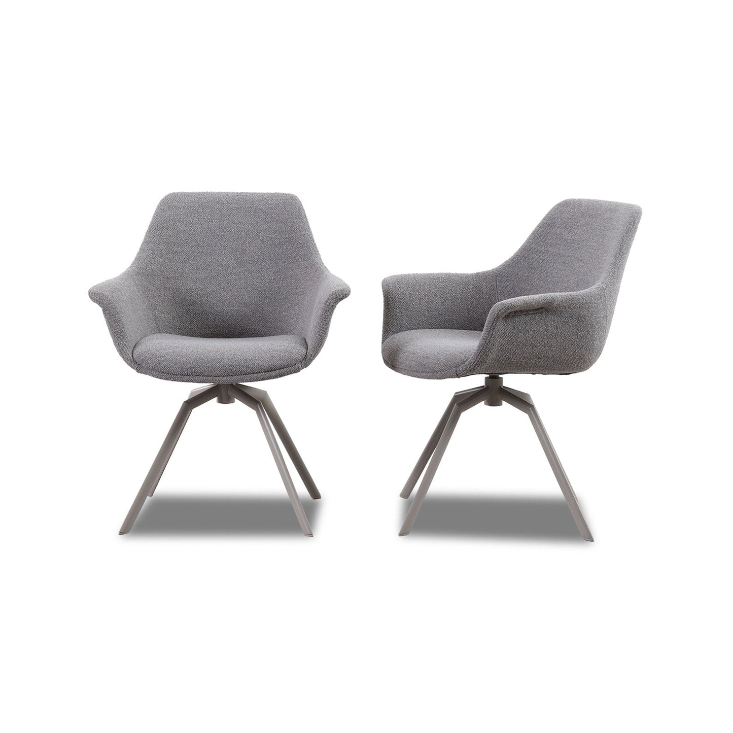 Stuhl NIKA mit Armlehnen 2er Set in Stoff Manhattan - Sitzdesign