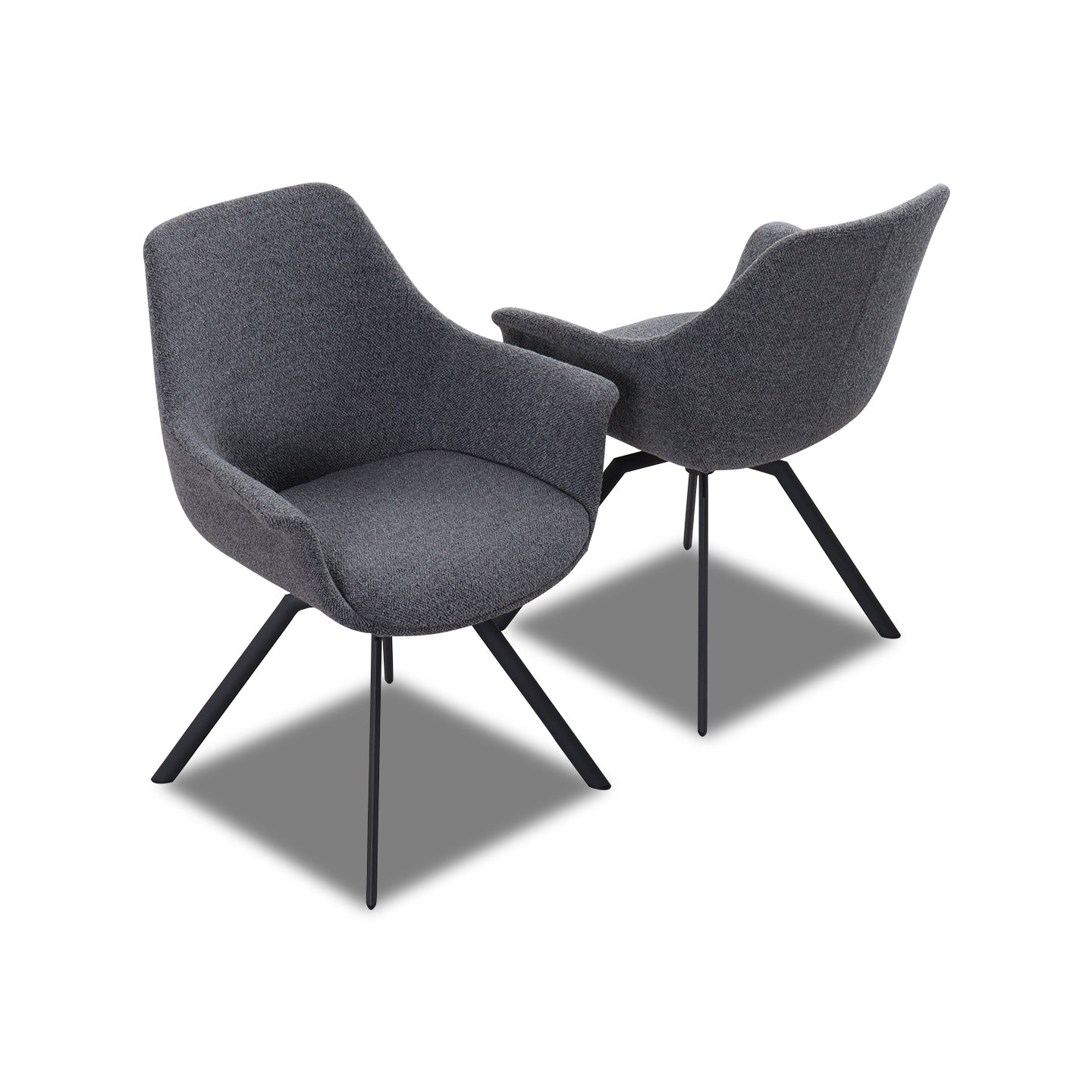 Stuhl NIKA mit Armlehnen 2er Set in Stoff Manhattan - Sitzdesign